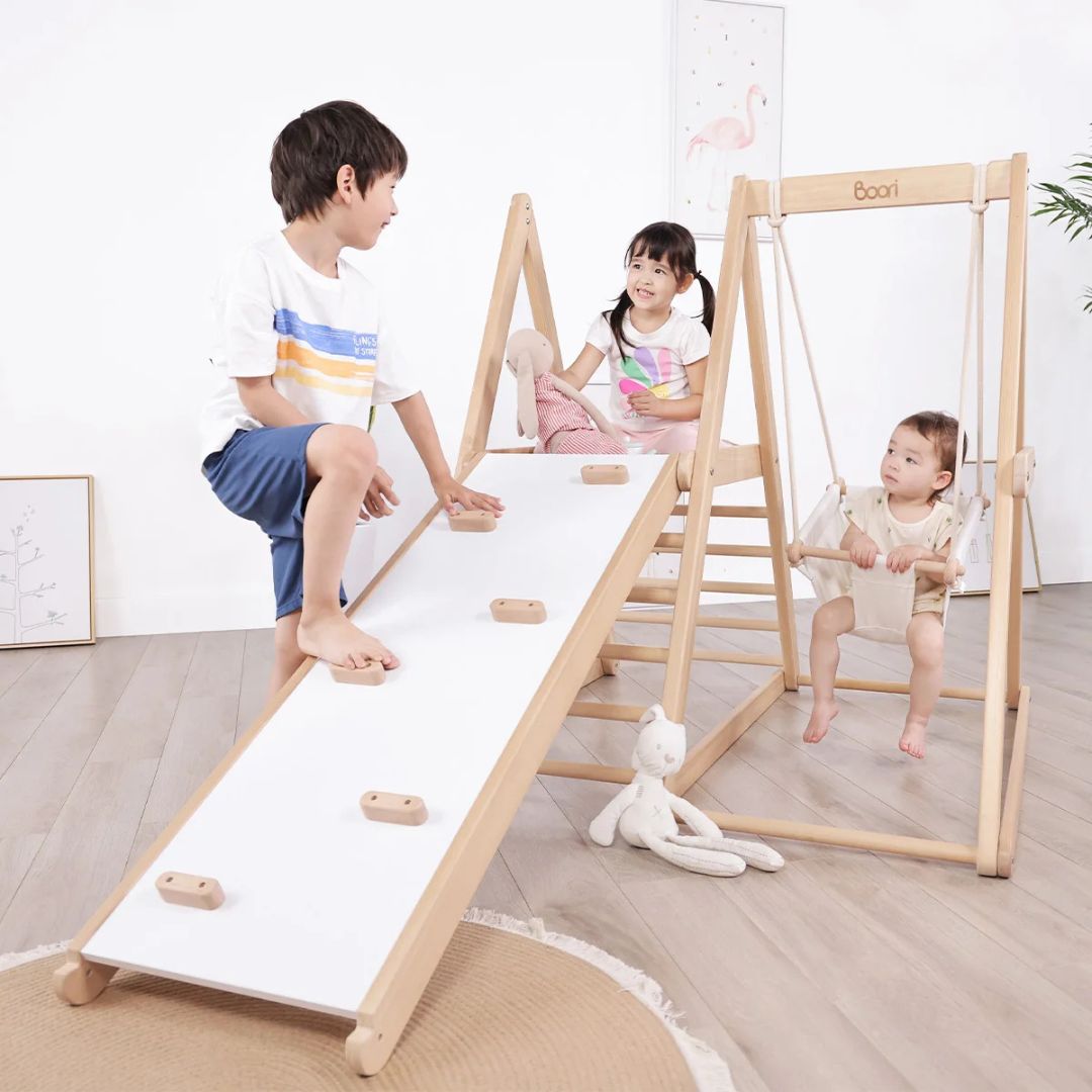 Boori Tidy Climbing Gym NZ - solid wood indoor climbing gym for kids