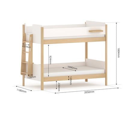 Boori Natty King Single Bunk Bed with Ladder - Against The Grain Childrens Furniture & Essentials