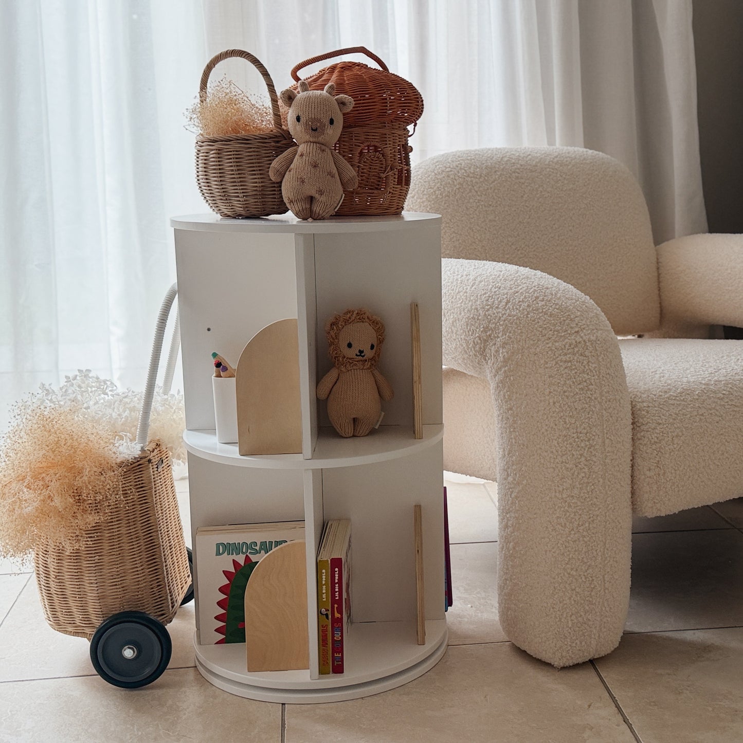 Mini Rotating Bookshelf