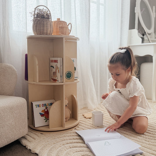 Mini Rotating Bookshelf