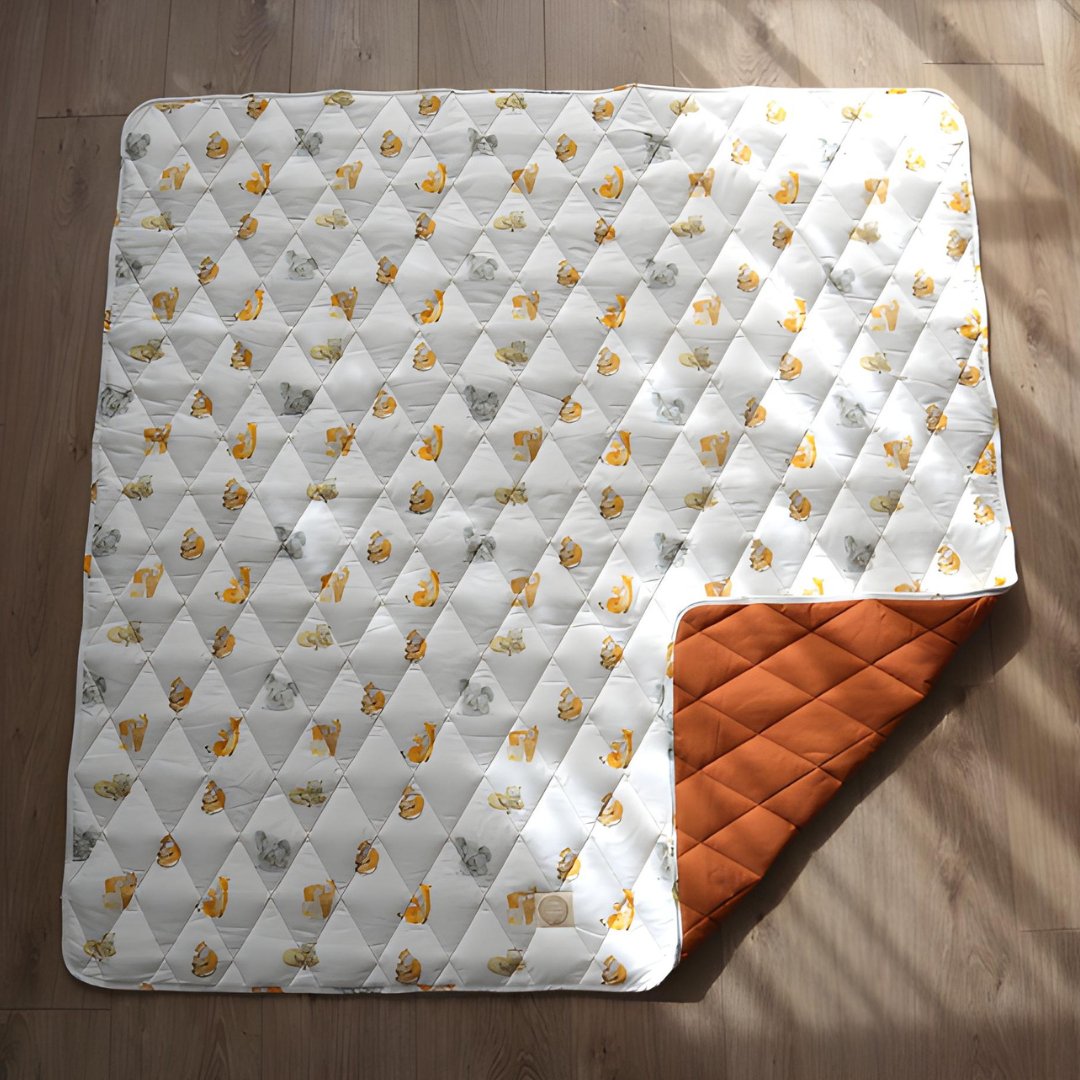 Premium Organic Cotton/Waterproof Playmat - Safari - Against The Grain Childrens Furniture & Essentials