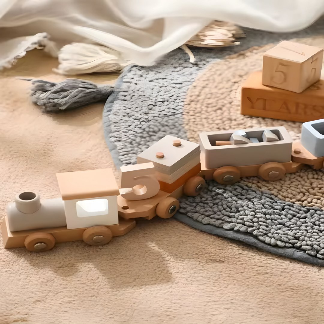 Wooden Train Set - Against The Grain Childrens Furniture & Essentials