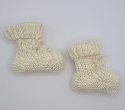 100% Organic Cotton Knitted Booties - Against The Grain Childrens Furniture & Essentials