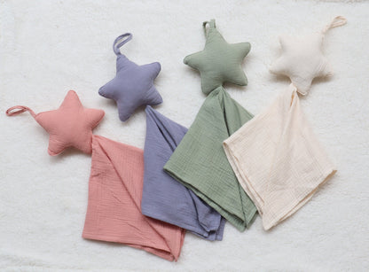 100% Organic Cotton Muslin Star Comforter - Against The Grain Childrens Furniture & Essentials