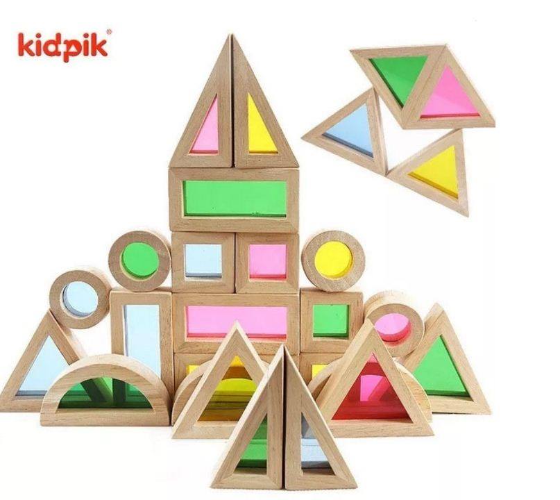 20pc Rainbow Blocks - Against The Grain Childrens Furniture & Essentials