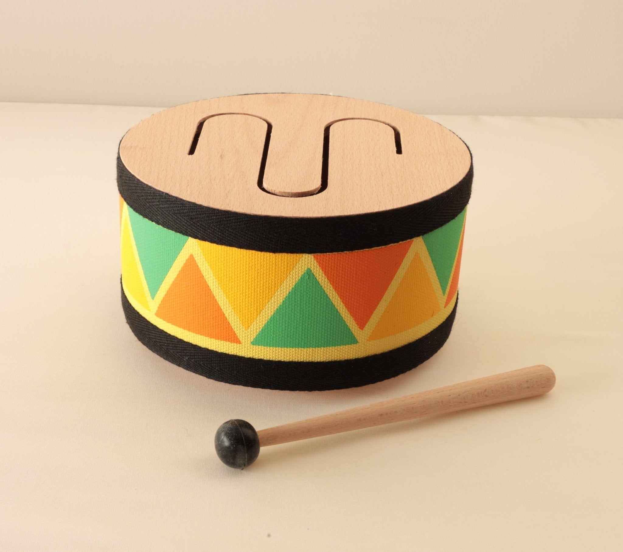 3 Tone Wooden Drum - Against The Grain Childrens Furniture & Essentials