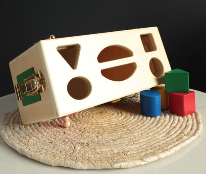 Beech Wood Sensory Lock Box - Against The Grain Childrens Furniture & Essentials