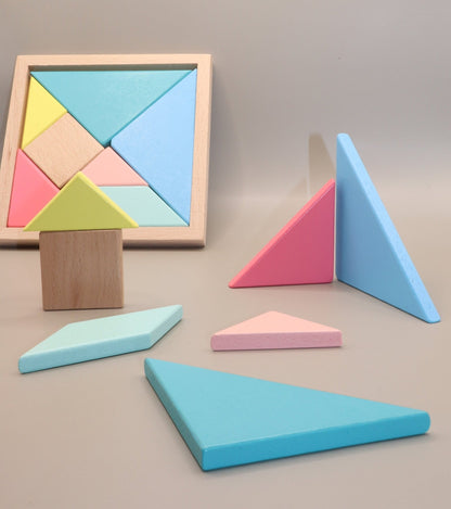 Beechwood Tangram Puzzle - Against The Grain Childrens Furniture & Essentials