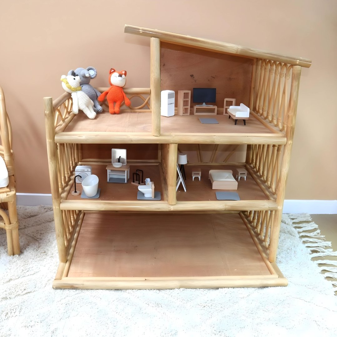 Bora Rattan Doll House - Against The Grain Childrens Furniture & Essentials