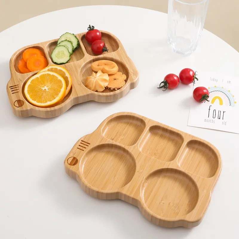 Bus Bamboo Plate & Spoon - Against The Grain Childrens Furniture & Essentials