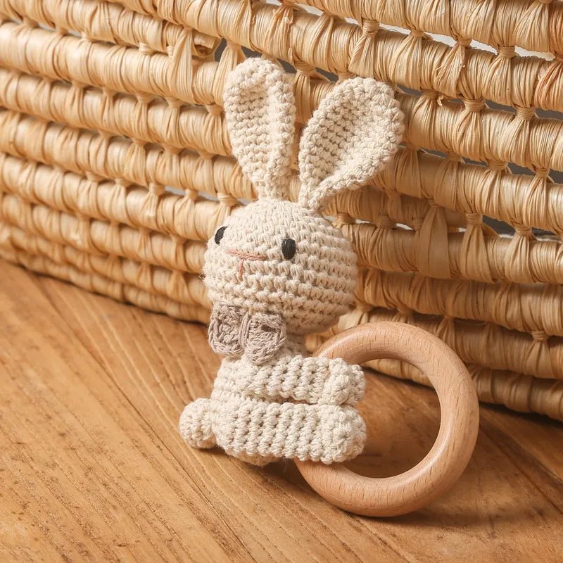 Crochet Bunny Rattle Ring - Against The Grain Childrens Furniture & Essentials