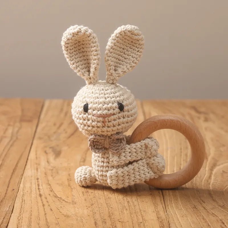 Crochet Bunny Rattle Ring - Against The Grain Childrens Furniture & Essentials