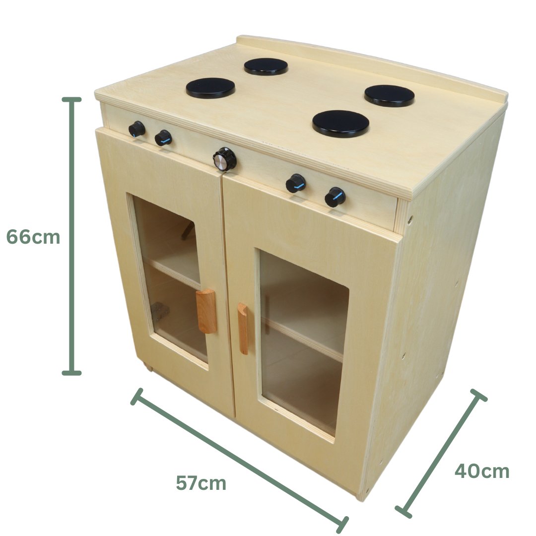 Large Natural Wood Pretend Kitchen - Against The Grain Childrens Furniture & Essentials