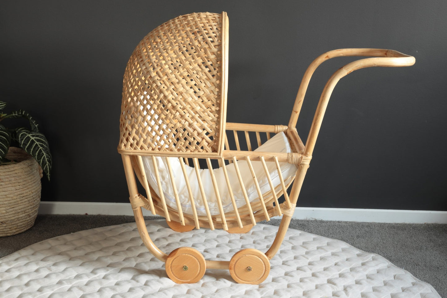 Millar Rattan Doll Pram - Against The Grain Childrens Furniture & Essentials