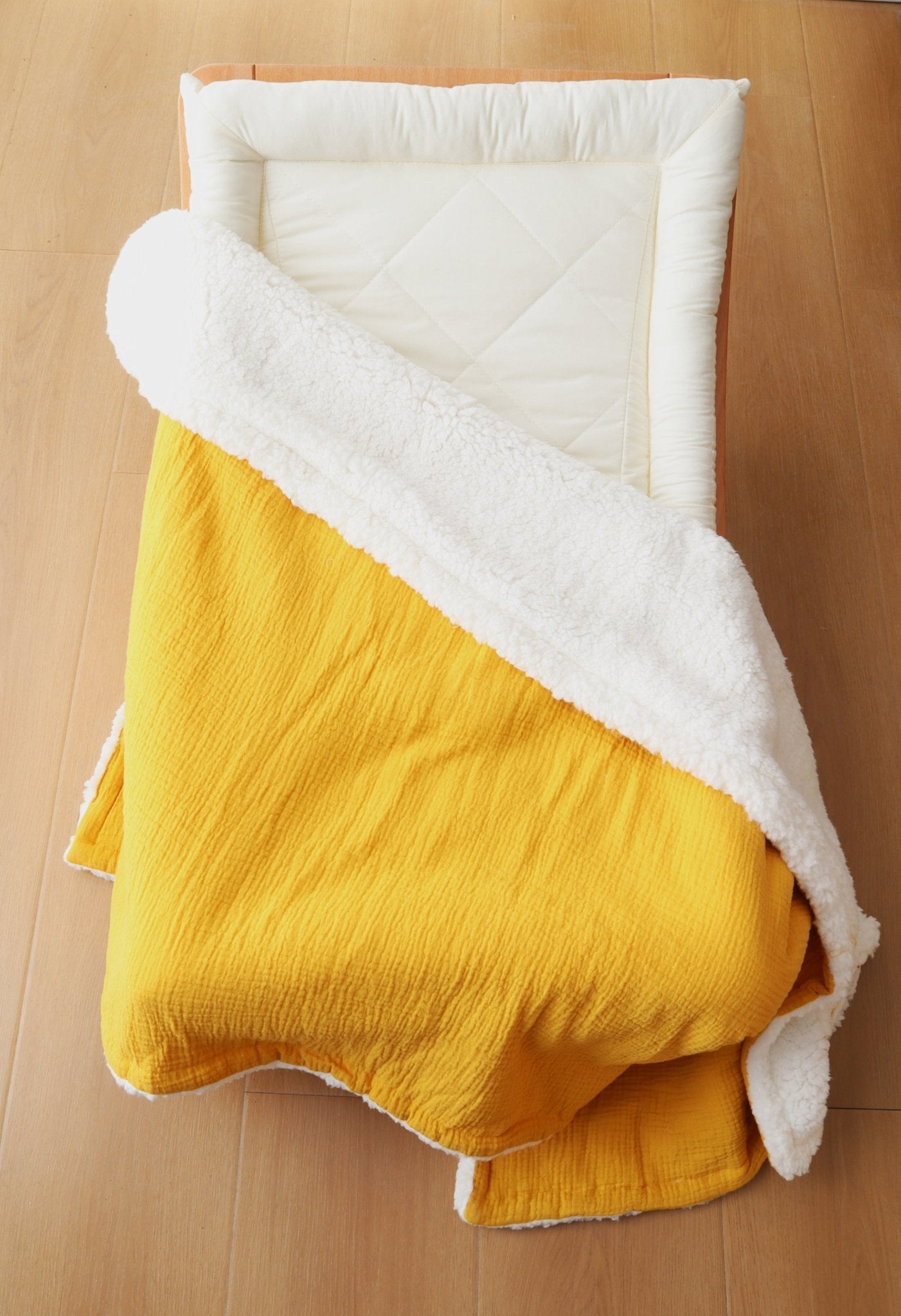 Organic Cotton Sherpa Blanket - Against The Grain Childrens Furniture & Essentials