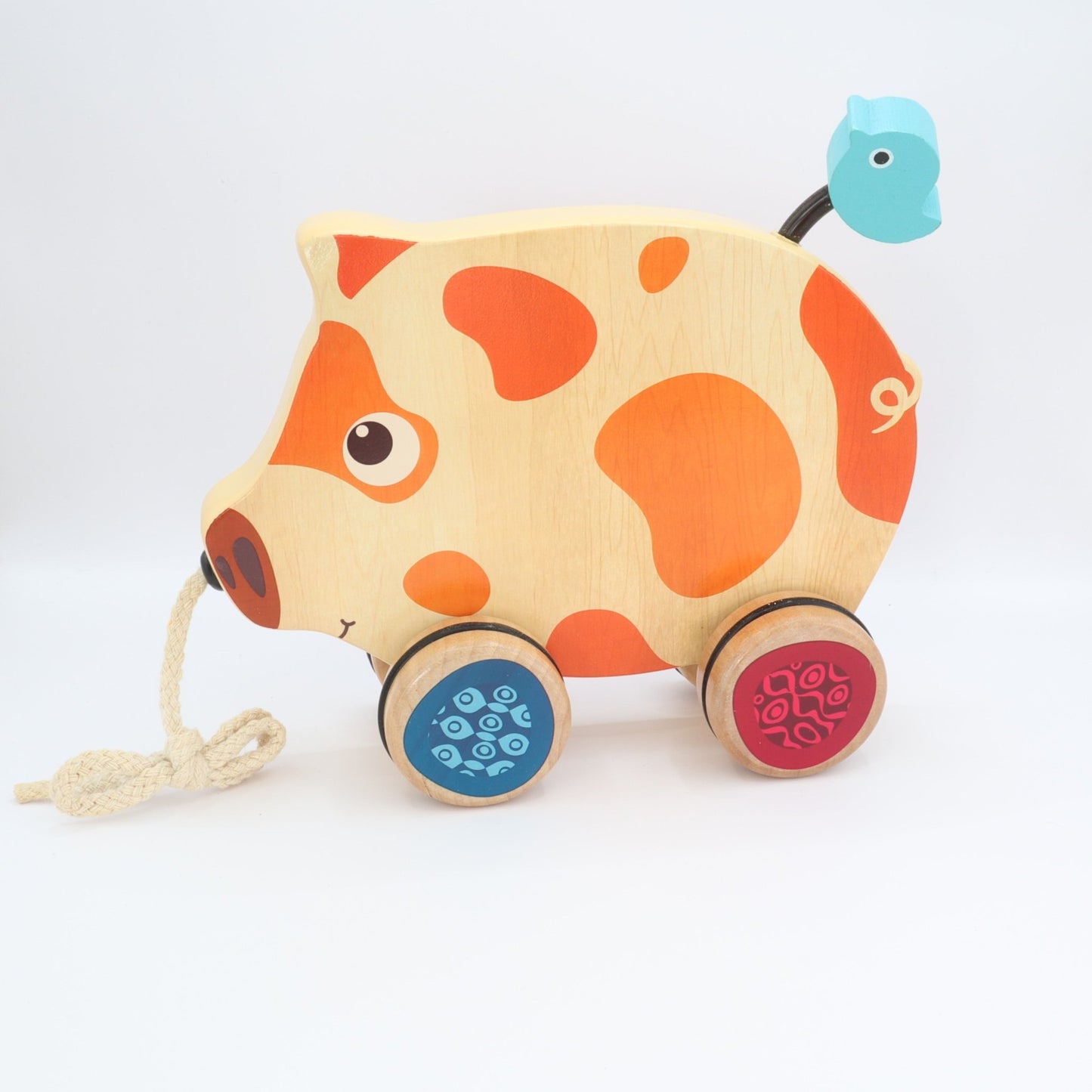 Pig Pull Along Toy - Against The Grain Childrens Furniture & Essentials