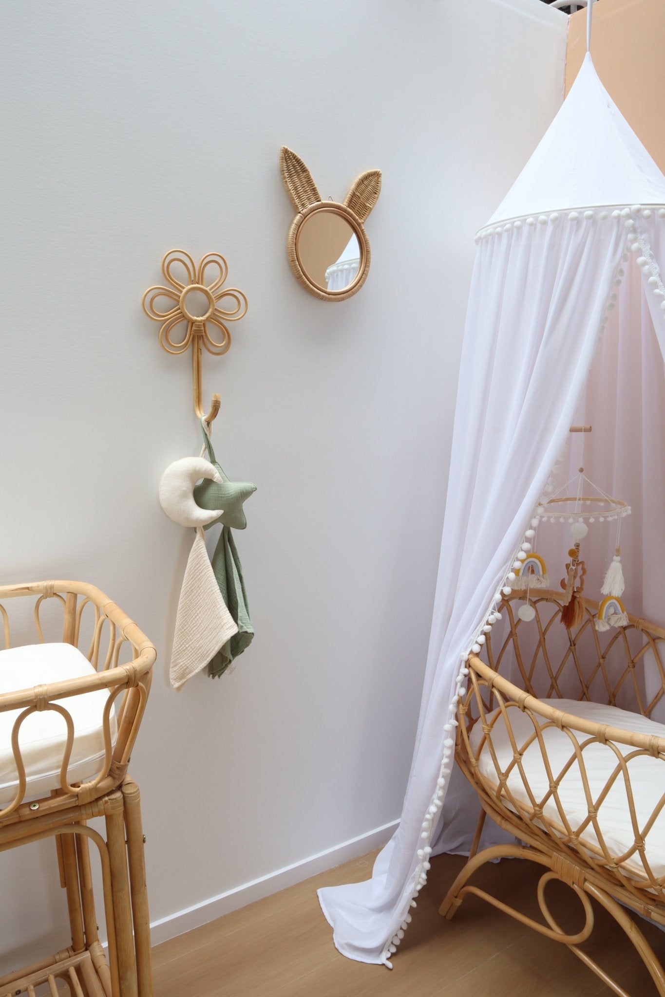 Rattan Daisy Wall Hook - Against The Grain Childrens Furniture & Essentials