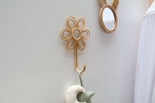 Rattan Daisy Wall Hook - Against The Grain Childrens Furniture & Essentials