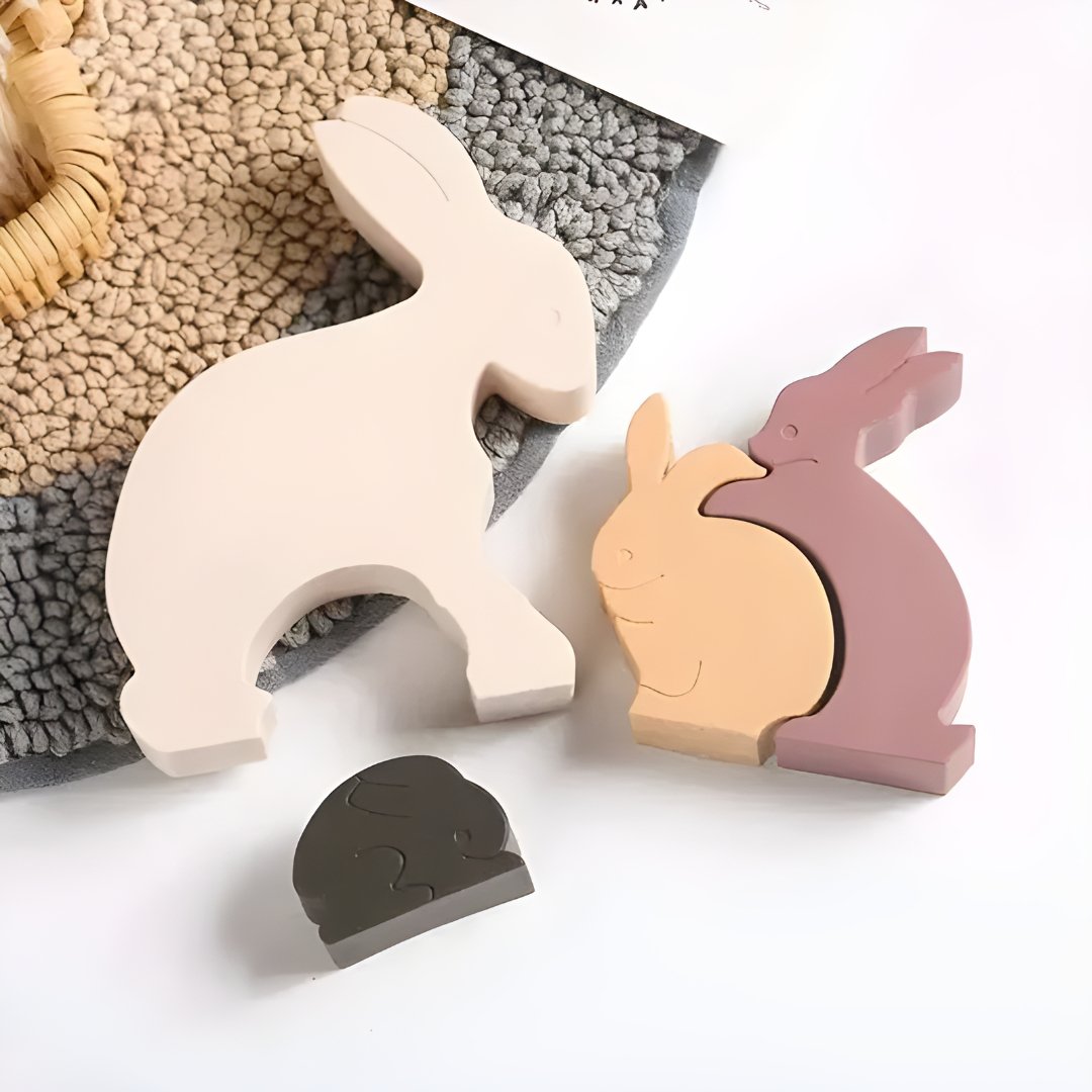 Silicone Animal Family Puzzle - Against The Grain Childrens Furniture & Essentials