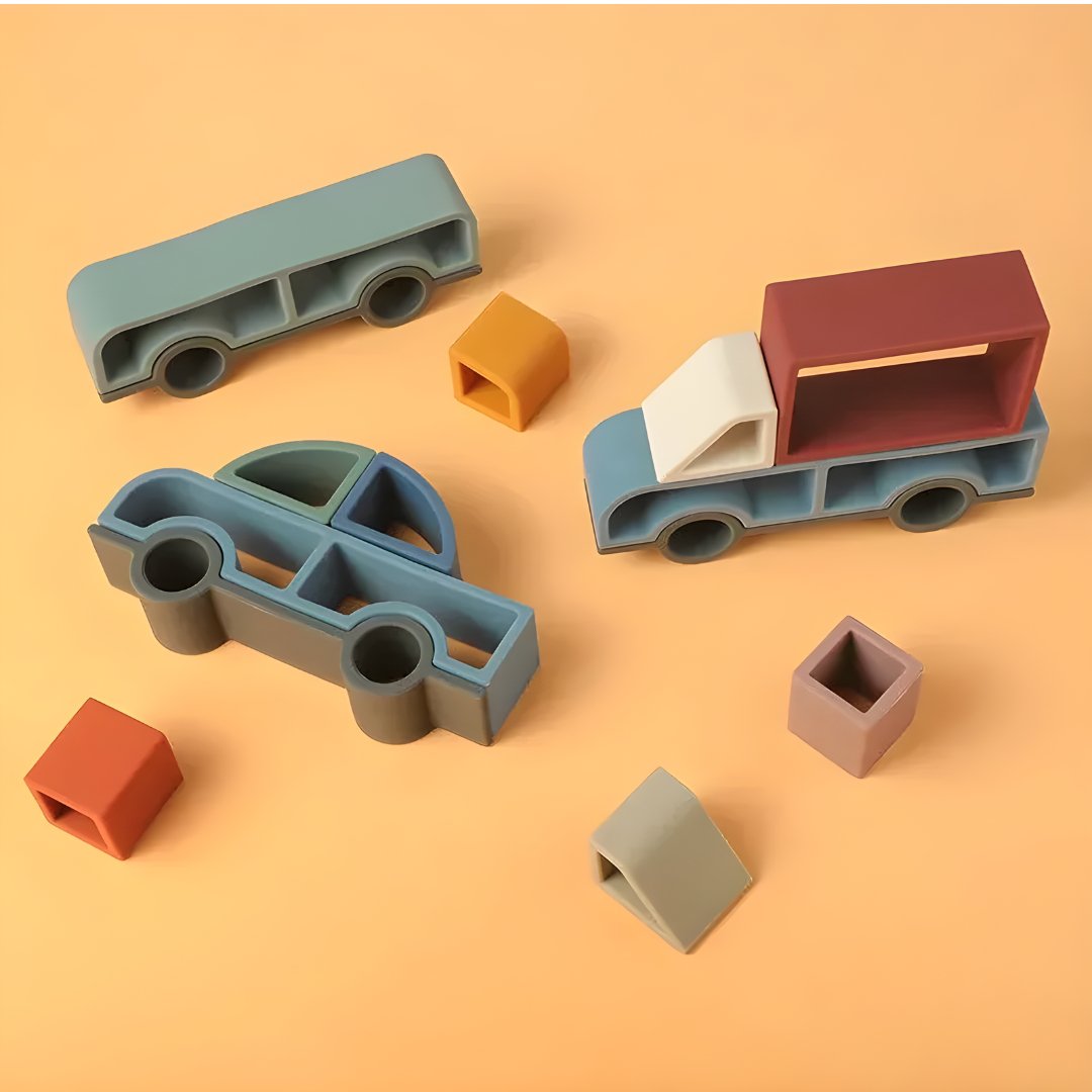 Silicone Truck Stacking Set - Against The Grain Childrens Furniture & Essentials