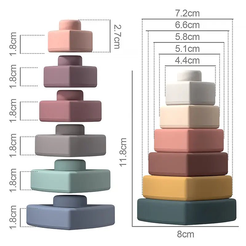 Trangular Silicone Stackers - Against The Grain Childrens Furniture & Essentials