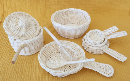 Wicker Pretend Kitchen Utensils - Against The Grain Childrens Furniture & Essentials